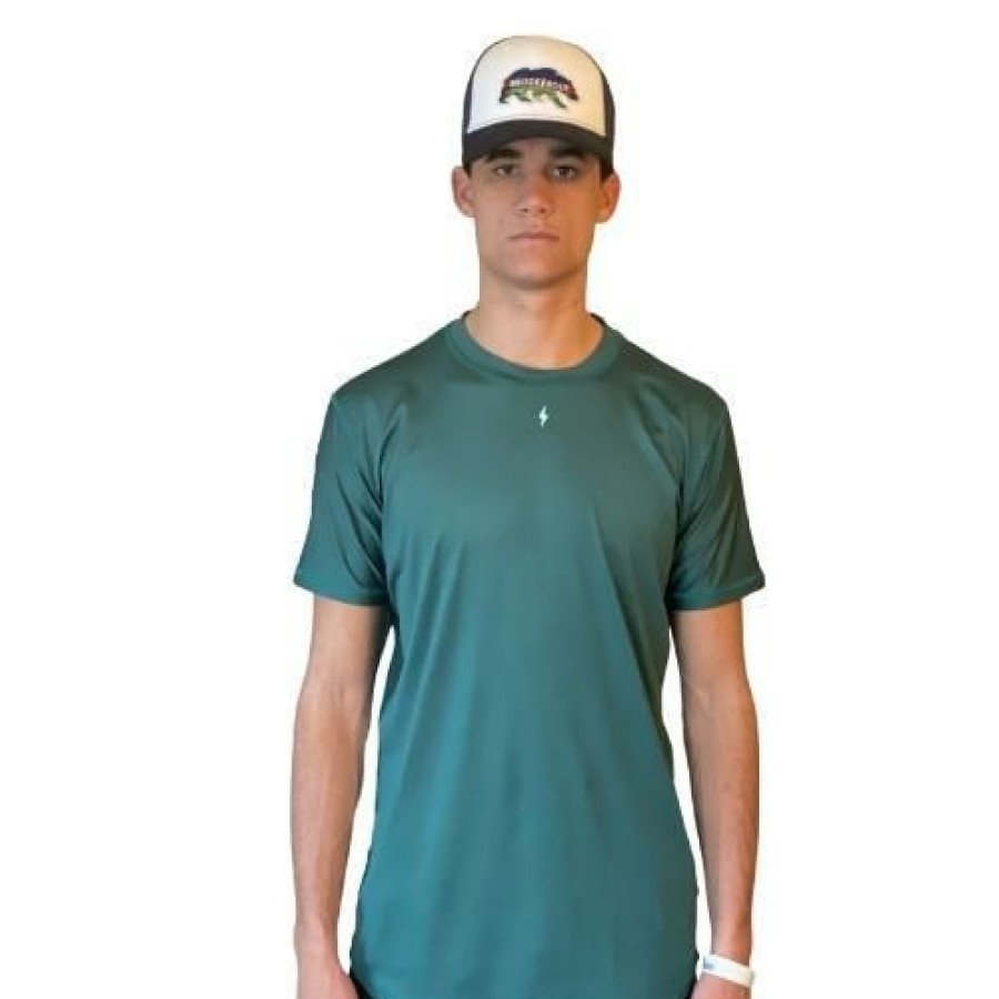 Apparel * | Bruce Bolt Short Sleeve Performance T-Shirt With Reflective Bolt- Green