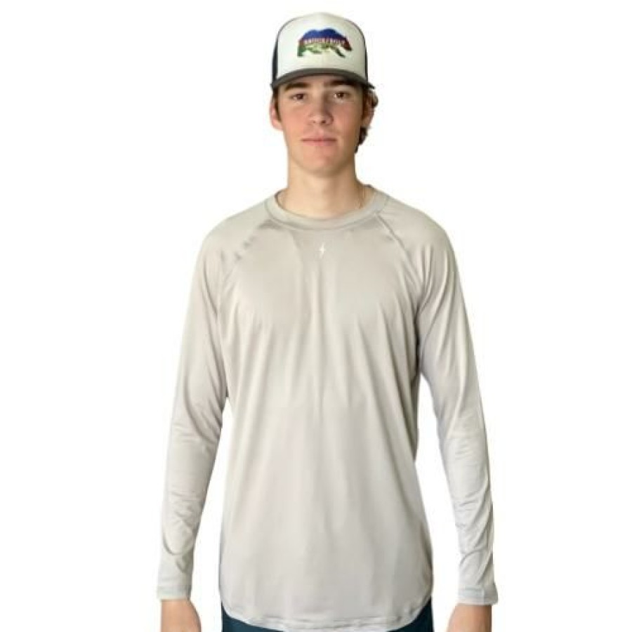 Apparel * | Bruce Bolt Long Sleeve Performance T-Shirt With Reflective Bolt- Grey