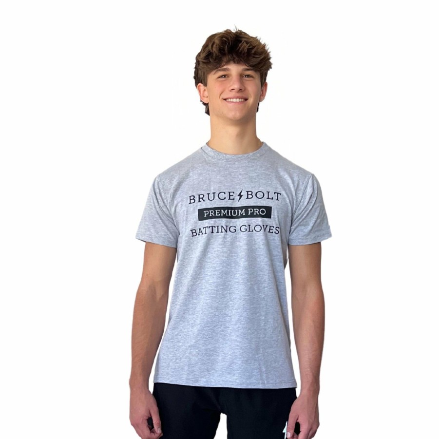 Apparel * | Bruce Bolt "Premium Pro Series" Tshirt Heather Grey And Black