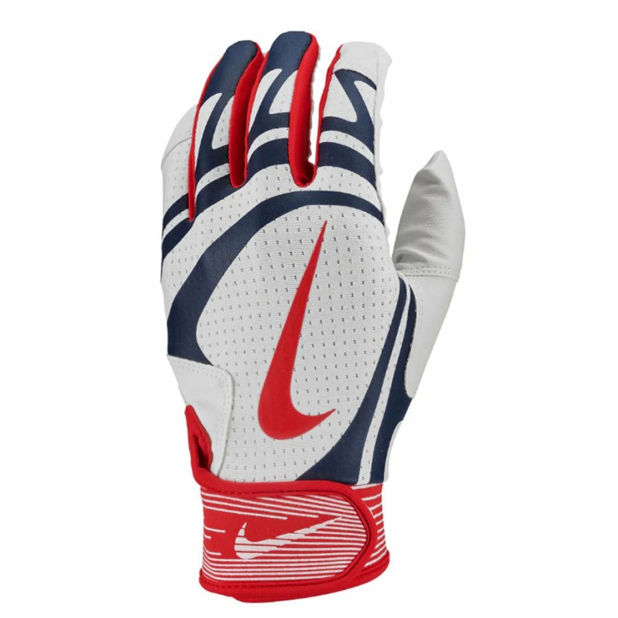 Gloves * | Nike Huarache Edge Batting Gloves Adult Medium Navy/Red/White