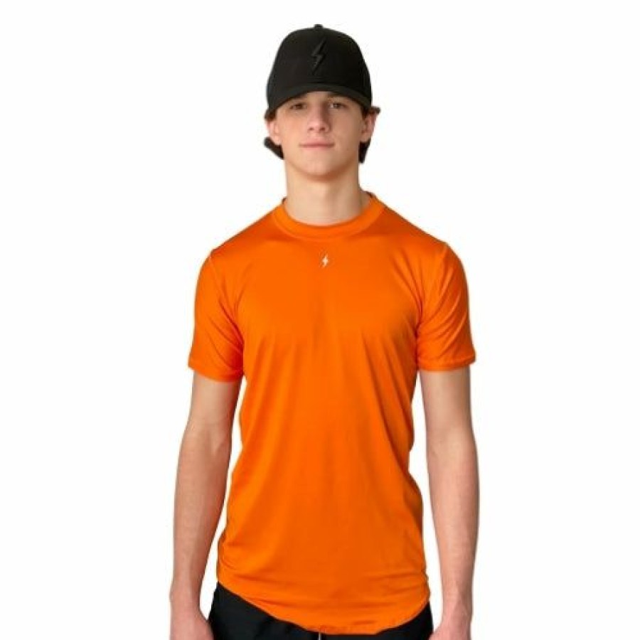 Apparel * | Bruce Bolt Short Sleeve Performance T-Shirt With Reflective Bolt- Orange