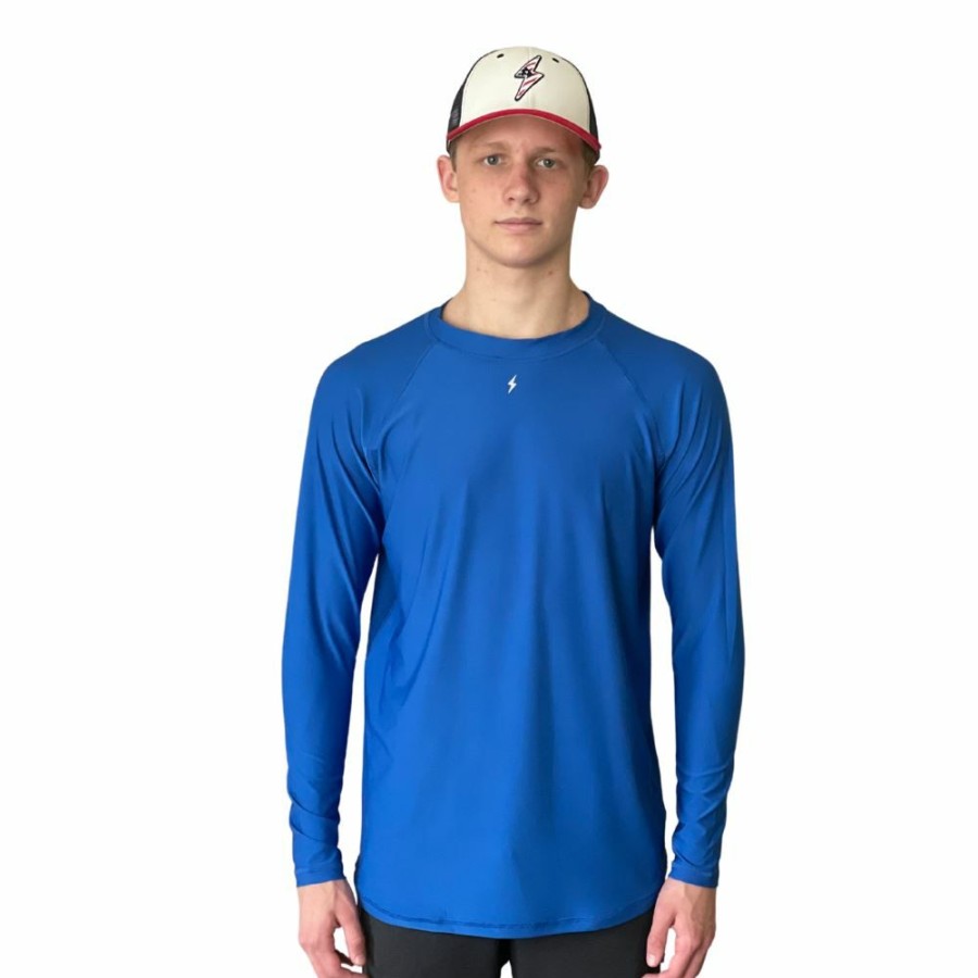 Apparel * | Bruce Bolt Long Sleeve Performance T-Shirt With Reflective Bolt- Royal