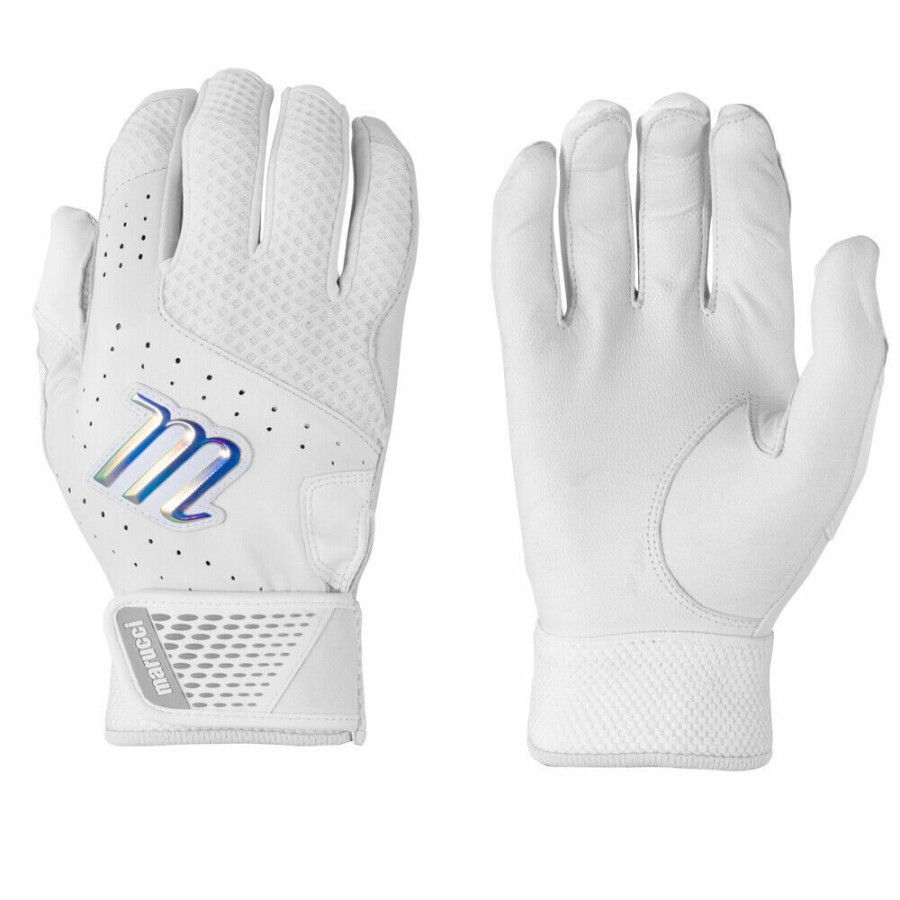 Gloves * | Marucci Crest Batting Gloves 2 Extra Large White