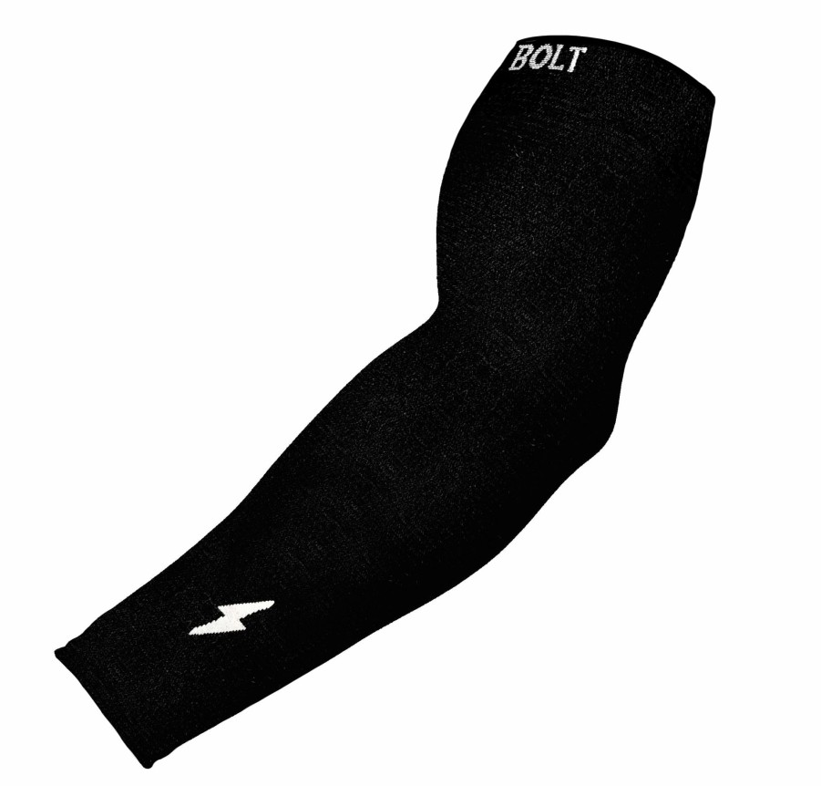 Bats & Gear * | Bruce Bolt Graduated Compression Premium Arm Sleeve Black