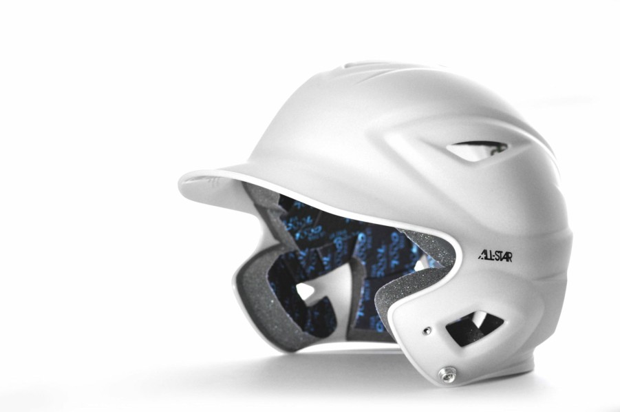 Helmet * | All-Star All Star Matte Youth White System 7 Batters Helmet (6 3/4 & Down)