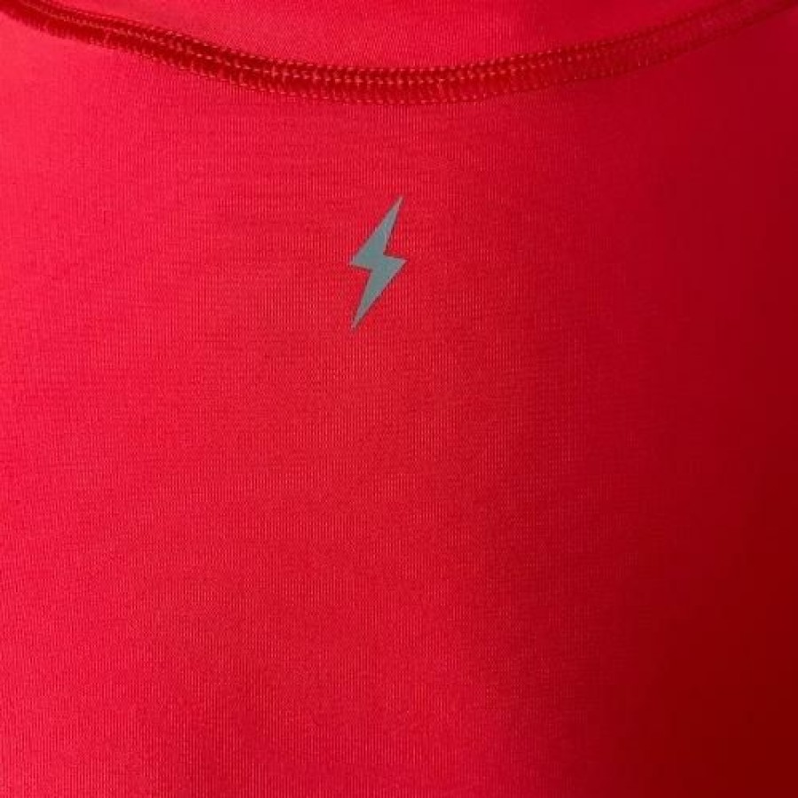 Apparel * | Bruce Bolt Short Sleeve Performance T-Shirt With Reflective Bolt- Red