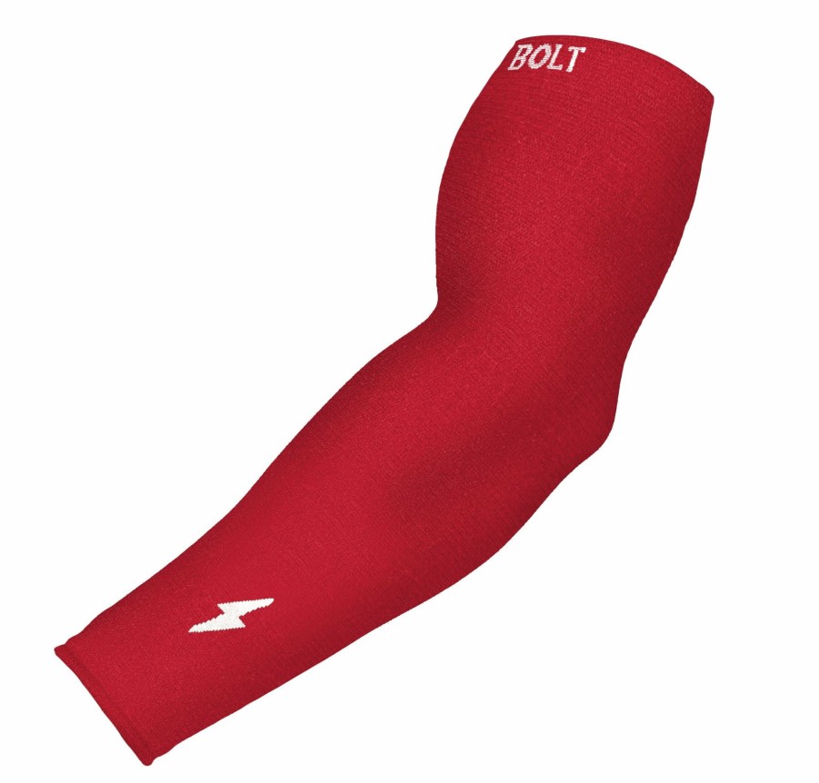 Bats & Gear * | Bruce Bolt Graduated Compression Premium Arm Sleeve Red