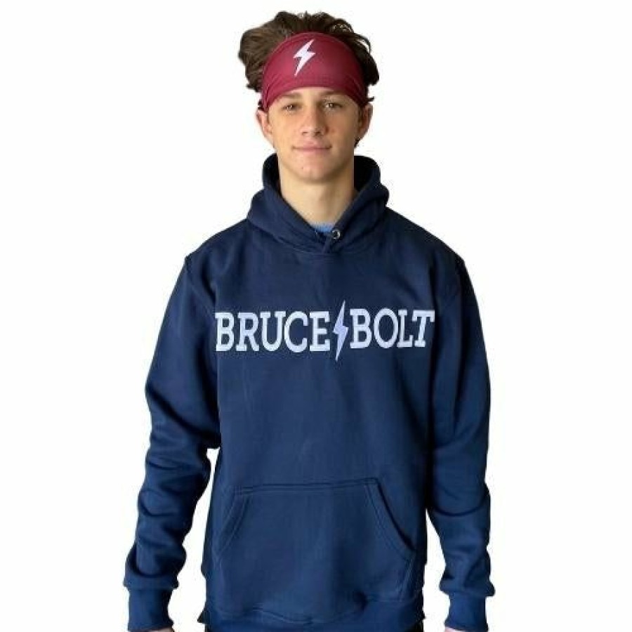 Apparel * | Bruce Bolt "Bruce Bolt" Hoodie Navy