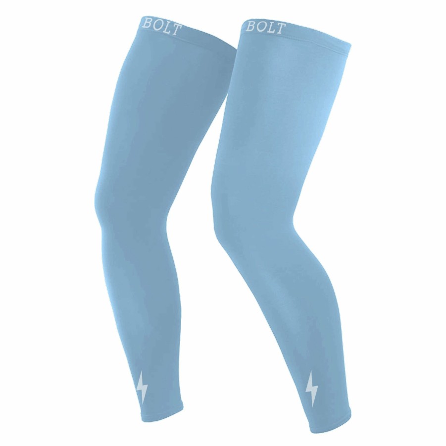 Bats & Gear * | Bruce Bolt Xtra Long Compression Leg Sleeves (Pair) Baby Blue