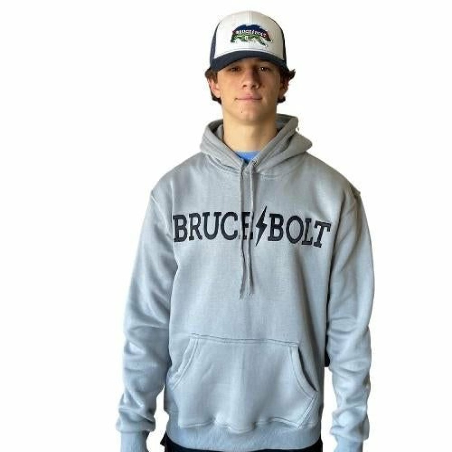 Apparel * | Bruce Bolt "Bruce Bolt" Hoodie Grey