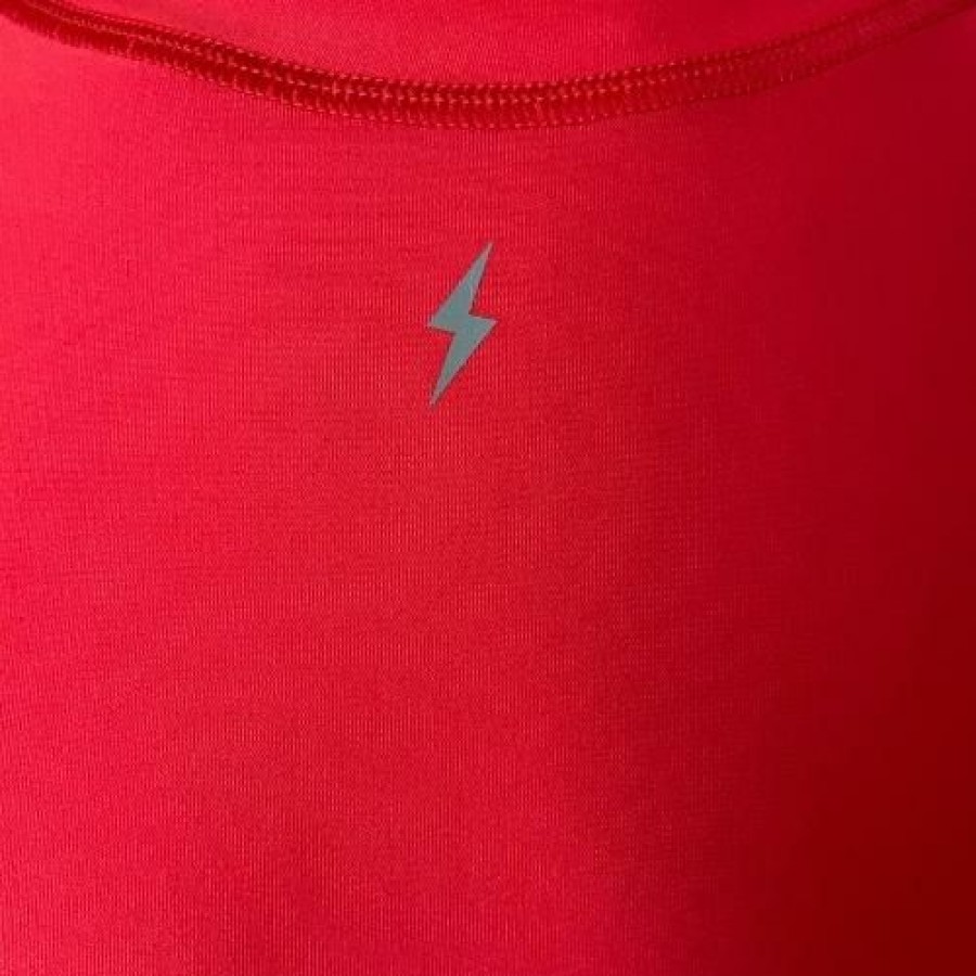 Apparel * | Bruce Bolt Long Sleeve Performance T-Shirt With Reflective Bolt- Red