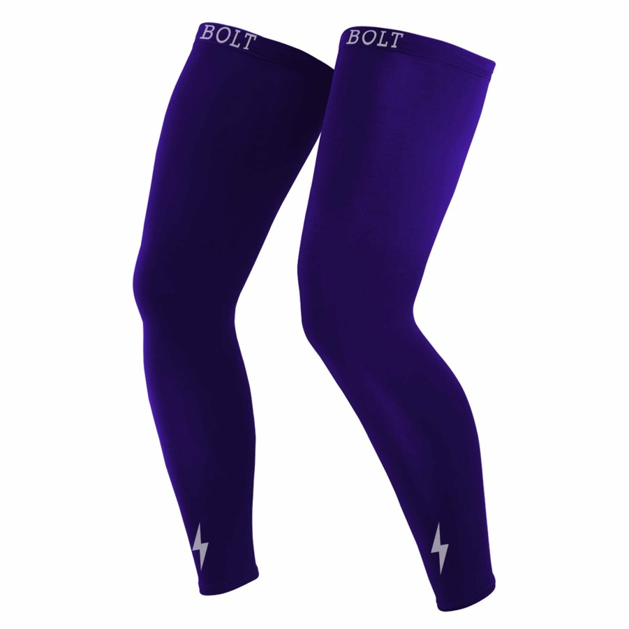 Bats & Gear * | Bruce Bolt Xtra Long Compression Leg Sleeves (Pair) Purple