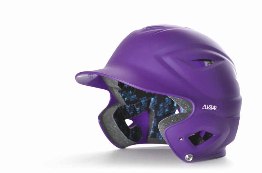 Helmet * | All-Star All Star Matte Finish Purple System 7 Batters Helmet (6 1/2 7 1/2)